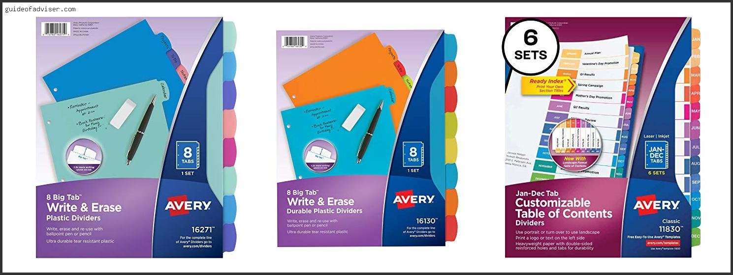 Best Binder Dividers